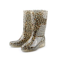 보생 K투명 여성 장화, 호피, 235