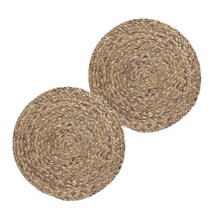 라탄 인테리어 필수템 밀짚 플레이스매트 냄비받침 컵받침 코스터 30cm, 브라운, 2개