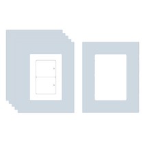 유니크 만능 점착 스위트 스위치 커버 스티커 6p, 스카이블루