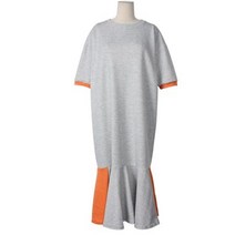 린다샵 슈니온 밑단프릴 배색 박시원피스 OPS6125K12