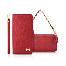 유니크 지퍼 슬라이드 다이어리 휴대폰 케이스 + 손목스트랩 2종 세트