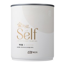 KCC 숲으로 셀프 벽지용 에그쉘 수성페인트 1L, 로얄화이트