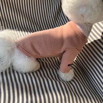 매그독 강아지 크루 기모 티셔츠, 핑크
