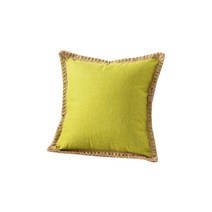 레트로 무드 린넨 쿠션, 라임