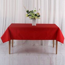 사각사각 방수 UV 테이블보, 레드, 180 x 145cm