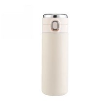 스마트 LED 보온 보냉 온도체크 텀블러, 피치아이보리, 400ml