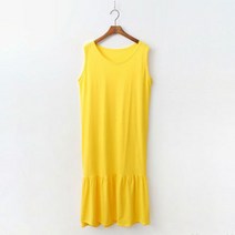 아이엠수 머메이드 프릴 민소매 롱 원피스