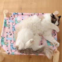 반려동물 원목 해먹침대, 핑크