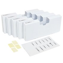 홈마스터 비닐봉지 정리함 중형 5p +스티커 + 벨크로, 화이트, 1세트