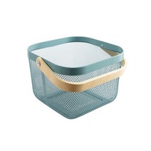 금속 메쉬 철제 저장 바구니, 블루그레이, 1개