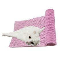 제일매트 고양이 사막화방지 화장실 모래 벌집 매트, 핑크