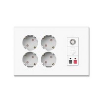 원하 Ti1 배선기구 통신 콘센트4구 + CATV 1방 + RJ45 1구 + 스피커 잭1구, 1개