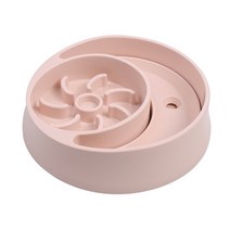 요기쏘 강아지 급체방지 달님 식기, 핑크, 2개
