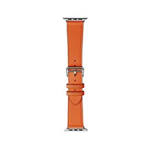 허브그립 가죽 스마트위치 스트랩 밴드 앱송질감 42/44mm, 오렌지