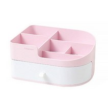 오블리원 투톤 심플리 원포켓 화장품 정리함, 핑크화이트, 1개