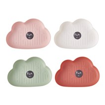 모모 가벼운 과일 스낵 간식 트레이 접시 구름 4종 세트, 1세트, 접시 4p, 혼합색상
