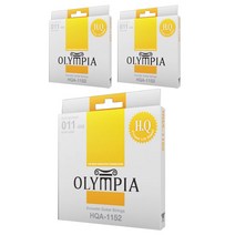 OLYMPIA 하이퀄리티 통기타줄 3p, HQA-1152, 노란색