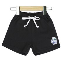 뉴욕꼬맹이 아동용 어몽어스 야광 블랙 데일리 면반바지 ASS004