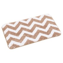 JCP 지그재그 패턴 도어 매트 L, 브라운, 1개