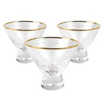 마시피렌체 골드라인 코니칼 디저트잔, 혼합색상, 3개