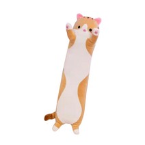 [몬에떼쿠션] 네이처타임즈 안고자는 긴 고양이 인형 베개, 베이지