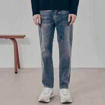 마인드브릿지 남성용 면스판 라이트톤 캣브러쉬 크롭 슬림 데님팬츠 MUDP6151