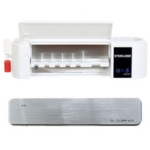 에코지우 벽걸이형 칫솔 살균건조기 HD-603W + 닥터클리너 건전지형 휴대용 칫솔살균기 HL-2000, 화이트(살균건조기), 실버(살균기), 살균건조기(HD-603W), 살균기(HL-2000)