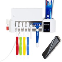 에코지우 벽걸이 칫솔건조기 HD-603W + 닥터크리너 휴대용 칫솔건조기 HL-1000, 화이트(건조기), 블랙(휴대용), HD-603W(칫솔건조기), HL-1000(휴대용 칫솔건조기)