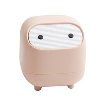 마켓풀 화장대 책상 원터치 파스텔 미니 휴지통, 핑크, 1개