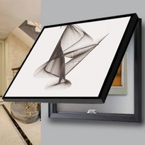 세뇨르킴 모던 블랙엣지 민들레 배전함 가리개, D