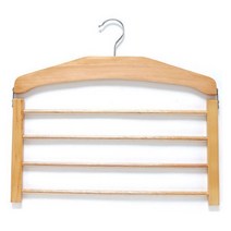 리빙에스 4단 원목 바지걸이, 1개