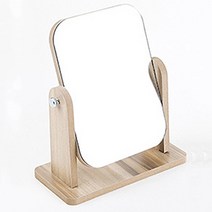 웰니스루틴 우드 회전 탁상 거울 M