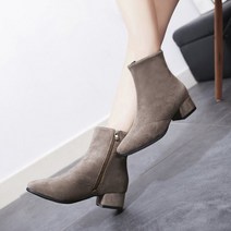 나리 사각코 부티힐 첼시부츠 4cm