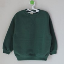 포근한 아동/주니어 기모 맨투맨 티셔츠 카키그린 XL(11호)