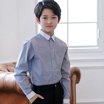 잭키드 남아용 엔틱 긴팔 와이셔츠