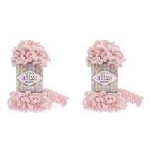 리네아 퍼피 실 핑거니팅 뜨개실 2p, 340 파우더핑크, 9m, 2개