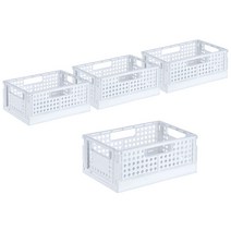 베리구즈 폴딩 수납박스 소, 화이트, 4개