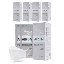 뉴에어온 황사보건방역용 마스크 KF94 대형 화이트, 5개, 20개입