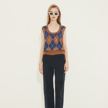 무디디 Argyle knit vest