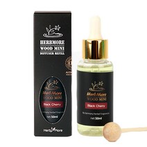 허브모아 우드미니 송풍구 차량용 디퓨저 50ml 리필 + 스틱 세트, 블랙체리, 1세트