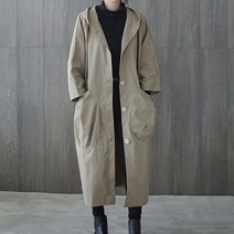 야상 롱 후드 버튼 자켓 CSU1261