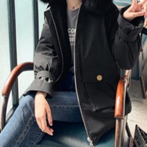 포근 털안감 후드 겨울 하프 사파리 자켓 00227