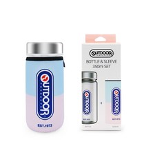 아웃도어프로덕츠 보틀 + 슬리브, 투명 + 블루 + 핑크, 350ml