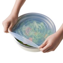 하루공방 실리콘 밀폐용 뚜껑 덮개 6종 x 3p 세트, 3세트(18개입)
