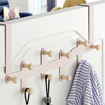 문걸이 행거 무타공 도어훅, 핑크, 1개