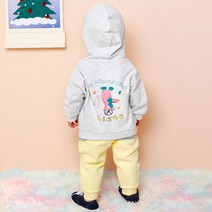 밀크마일 아동용 레몬핑구기모후드 상하 바지세트