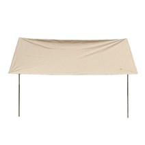 파인굿즈 실버코팅 차박 캠핑 미니 렉타 헥사 타프 300 x 300 cm, 베이지, 1개