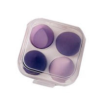 메이크업 물방울 뷰티에그 쿠션퍼프 4종 + 보관함 세트, 불루베리, 4P