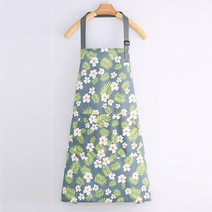 엑설런스 방수 패션 주방 앞치마, 신선한 녹색꽃, 1개