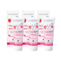 로고덴트 해피 키즈 스트로베리 치약, 3개, 50ml